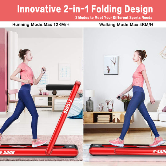 2 in 1 Slim Line Electric Treadmill