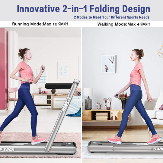 2 in 1 Slim Line Electric Treadmill