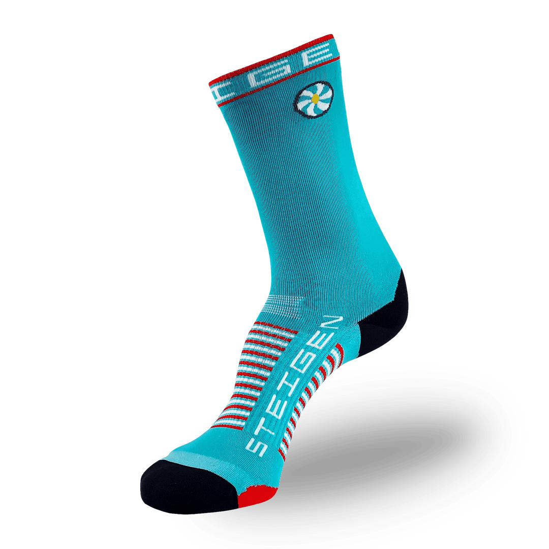 AQUA BLUE RUNNING SOCKS ¾ LENGTH