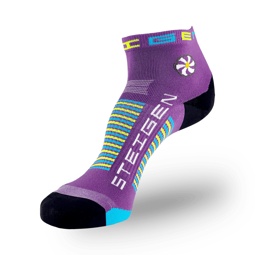 BUBBLEGUM PURPLE RUNNING SOCKS ¼ LENGTH