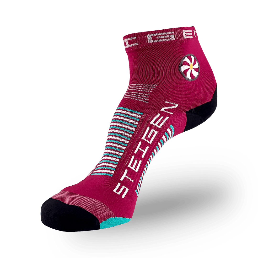 BURGUNDY RUNNING SOCKS ¼ LENGTH