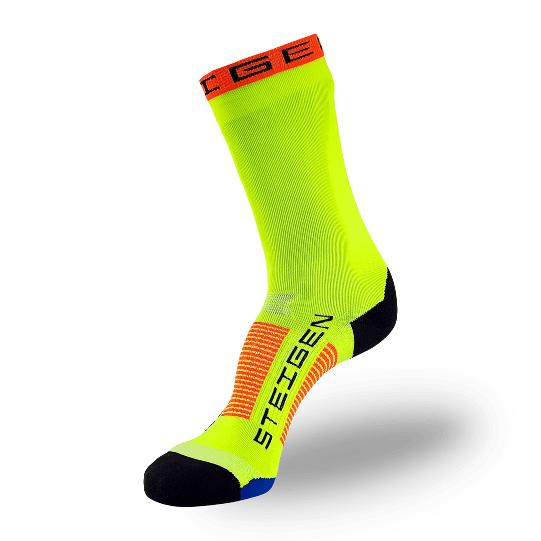 FLURO YELLOW RUNNING SOCKS ¾ LENGTH