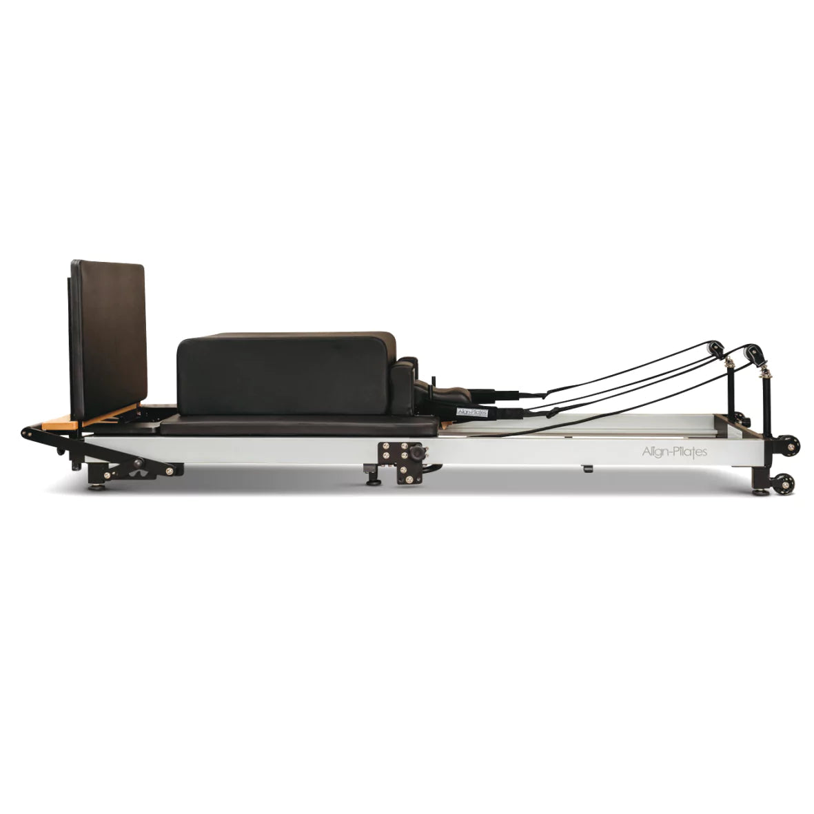Align-Pilates F3 foldable Pilates reformer set up for a space-saving home workout.