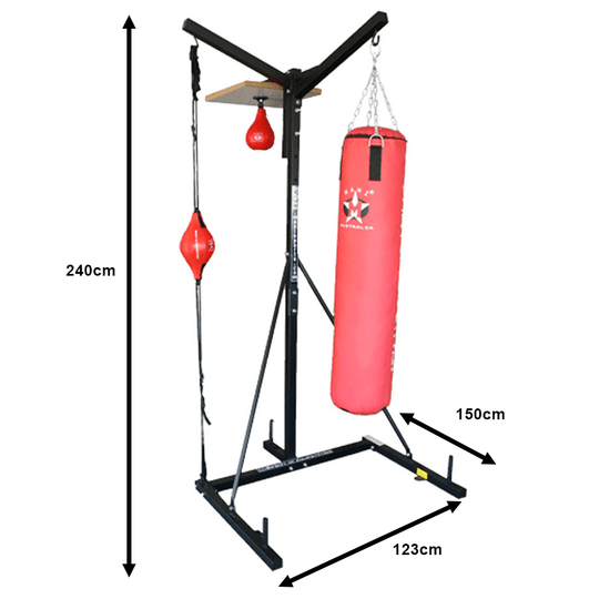 Mani 3 in 1 Boxing Bag Stand with Speedball, Floor to Ceiling & Boxing Bag