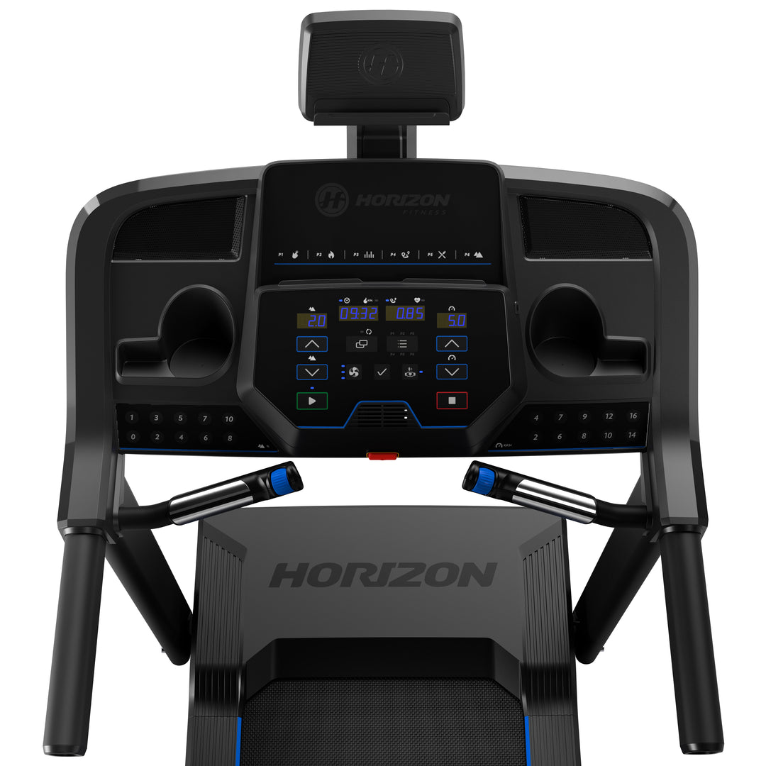 Horizon 5.0AT treadmill console detail