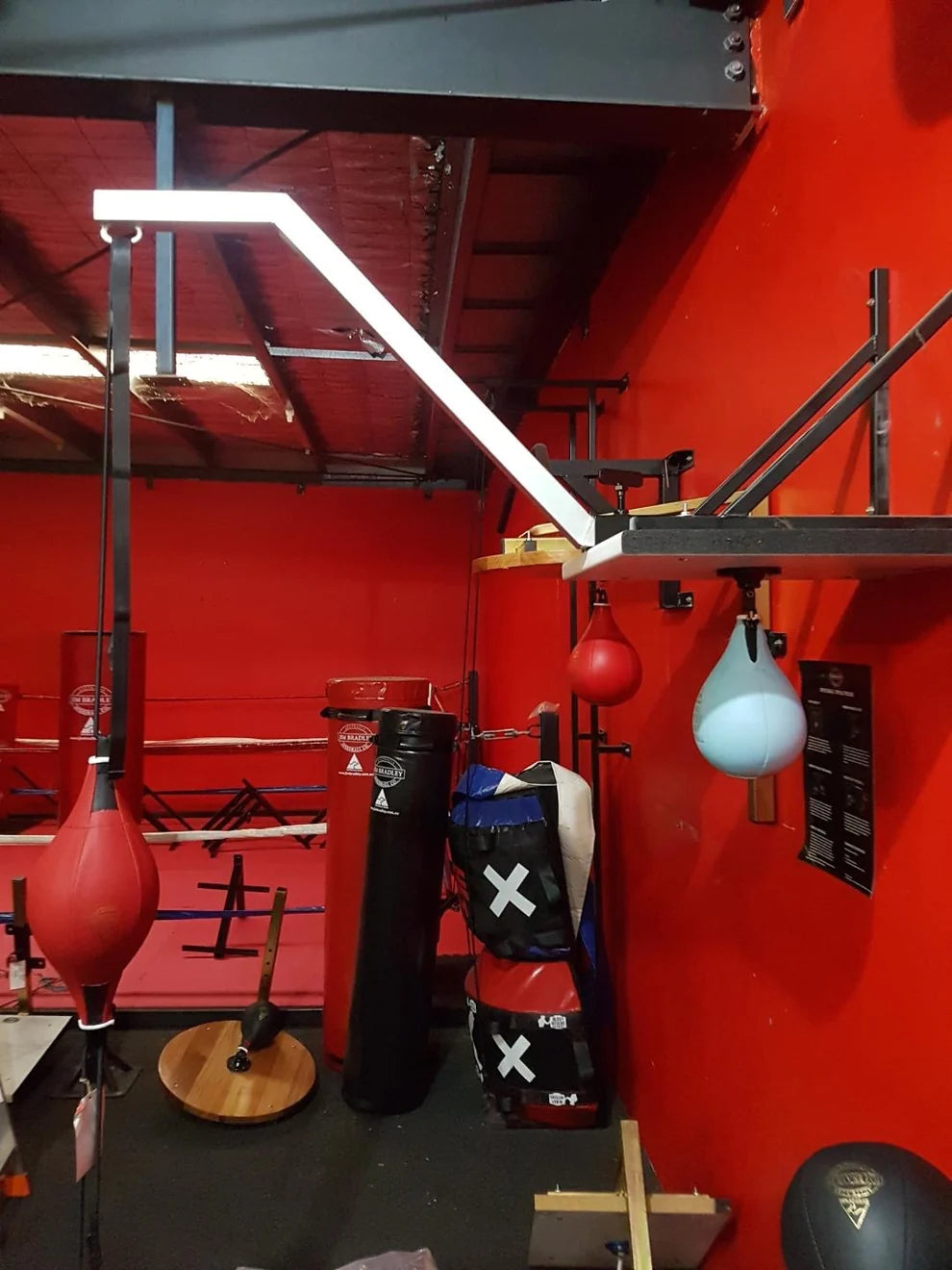 Jim Bradley Floor to Ceiling Ball Wall Arm Mount to speed ball frame